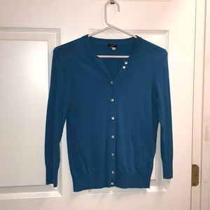 J.Crew Aqua Blue Cardigan Small